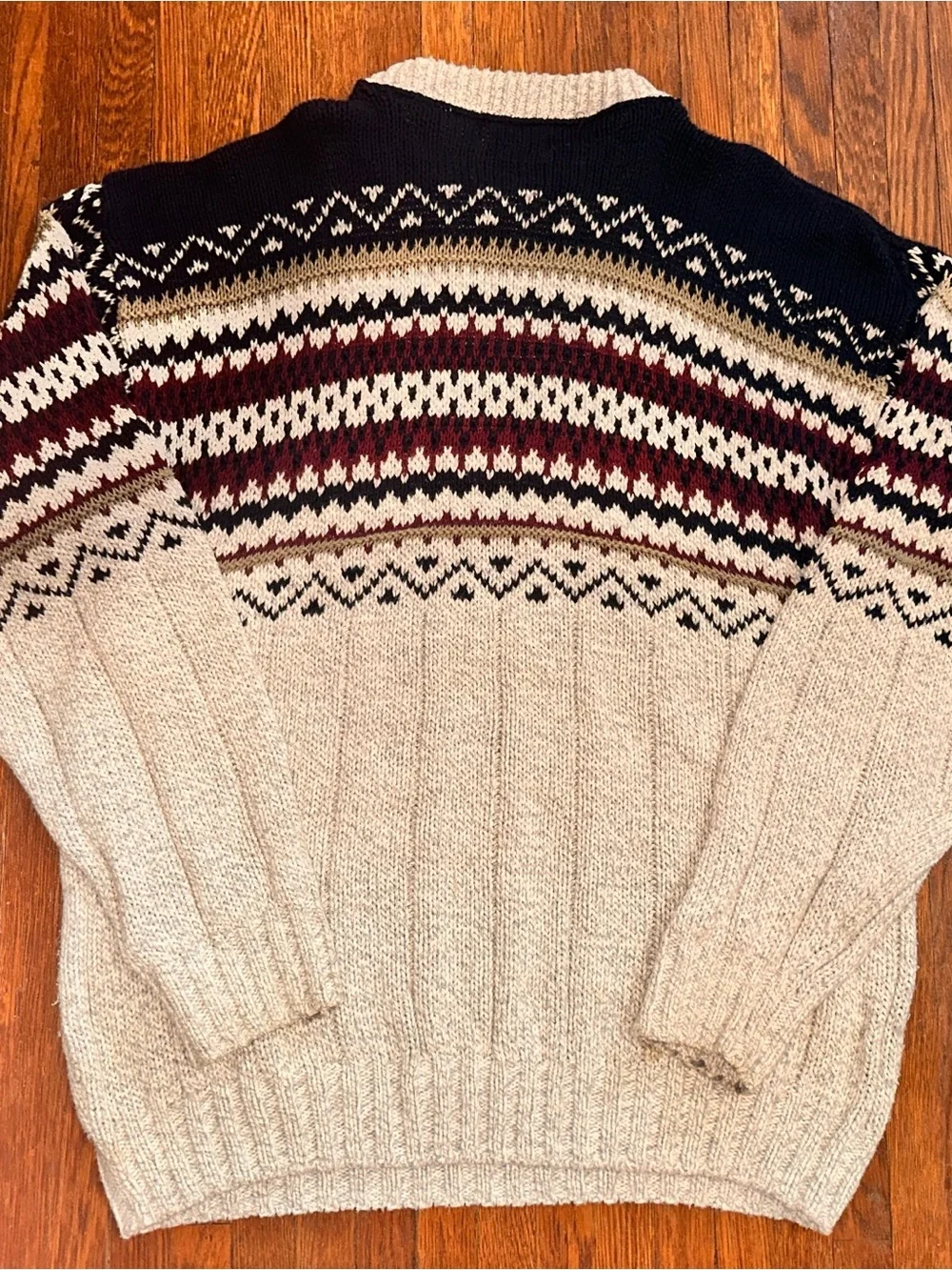 Vintage 90’s Peconic Bay Traders Men’s Large Cotton Knit Sweater Made In USA